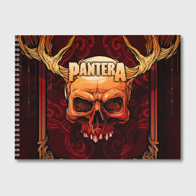 Альбом для рисования с принтом Pantera в Курске, 100% бумага
 | матовая бумага, плотность 200 мг. | Тематика изображения на принте: heavy metal | pantera | rock music | гранж | металл | музыка | нео | пантера | пауэр | пост | постпанк | ривайвл | рок | трэш | хард | хеви