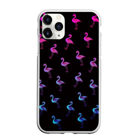 Чехол для iPhone 11 Pro Max матовый с принтом Фламинго в Курске, Силикон |  | крылья | лапы | пернатый | перо | перья | птица | птицы | птичка | розовый | розовый фламинго | фламинго | черный