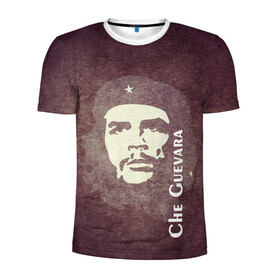 Мужская футболка 3D спортивная с принтом Че Гевара в Курске, 100% полиэстер с улучшенными характеристиками | приталенный силуэт, круглая горловина, широкие плечи, сужается к линии бедра | che guevara | исторические личности | революция | че гевара