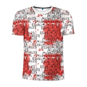 Мужская футболка 3D спортивная с принтом Murder Pattern в Курске, 100% полиэстер с улучшенными характеристиками | приталенный силуэт, круглая горловина, широкие плечи, сужается к линии бедра | Тематика изображения на принте: 