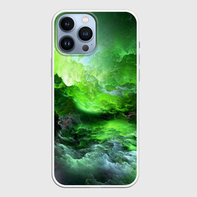 Чехол для iPhone 13 Pro Max с принтом GREEN SPACE | ЗЕЛЁНЫЙ КОСМОС в Курске,  |  | colors | galaxy | paints | space | star
nebula | texture | абстракция | брызги | вселенная | галактика | звезда | звезды | космический | краски | планеты | текстуры