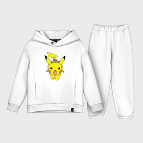 Детский костюм хлопок Oversize с принтом ПикачуПикачу в Курске,  |  | pikachu | pokemon | аниме | зверек | мультик | мультфильм | пика | пикачу | покемон | покемоны