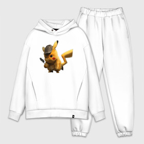 Мужской костюм хлопок OVERSIZE с принтом Пушистик Пикачу в Курске,  |  | pikachu | pokemon | аниме | зверек | мультик | мультфильм | пика | пикачу | покемон | покемоны