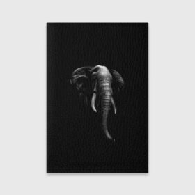 Обложка для паспорта матовая кожа с принтом Слон в Курске, натуральная матовая кожа | размер 19,3 х 13,7 см; прозрачные пластиковые крепления | арт | животные | звери | слон | слоны