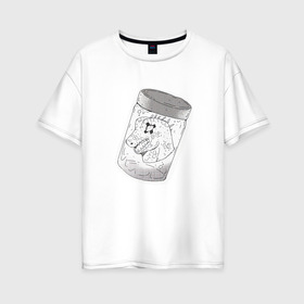 Женская футболка хлопок Oversize с принтом Голова Каймана в Курске, 100% хлопок | свободный крой, круглый ворот, спущенный рукав, длина до линии бедер
 | anime | dorohedoro | head | кайман