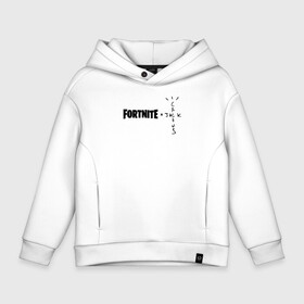 Детское худи Oversize хлопок с принтом FORTNITE X TRAVIS SCOTT в Курске, френч-терри — 70% хлопок, 30% полиэстер. Мягкий теплый начес внутри —100% хлопок | боковые карманы, эластичные манжеты и нижняя кромка, капюшон на магнитной кнопке | epic games | fortnite | fortnite 2 сезон | travis scott | трэвис скотт. | фортнайт | фортнайт скины