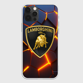 Чехол для iPhone 12 Pro Max с принтом LAMBORGHINI | ЛАМБОРГИНИ в Курске, Силикон |  | abstraction | auto | brand | geometry | hexagon | lamborghini | neon | paints | sport | stripes | texture | triangle | абстракция | авто | автомобиль | автомобильные | бренд | брызги | геометрия | краски | ламборгини | марка | машины | неон | неоновый