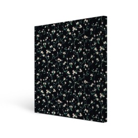 Холст квадратный с принтом Сакура на черном в Курске, 100% ПВХ |  | Тематика изображения на принте: сакура | узоры | цветы | черная
