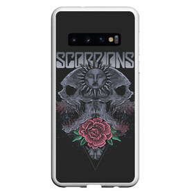 Чехол для Samsung Galaxy S10 с принтом Scorpions в Курске, Силикон | Область печати: задняя сторона чехла, без боковых панелей | klaus meine | live in munich | return to forever | rock music | scorpions | you like | клаус майне | маттиас ябс | рудольф шенкер | скорпионз