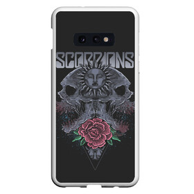 Чехол для Samsung S10E с принтом Scorpions в Курске, Силикон | Область печати: задняя сторона чехла, без боковых панелей | klaus meine | live in munich | return to forever | rock music | scorpions | you like | клаус майне | маттиас ябс | рудольф шенкер | скорпионз