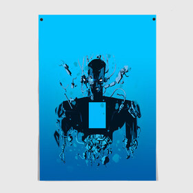 Постер с принтом Zima blue в Курске, 100% бумага
 | бумага, плотность 150 мг. Матовая, но за счет высокого коэффициента гладкости имеет небольшой блеск и дает на свету блики, но в отличии от глянцевой бумаги не покрыта лаком | love death  robots | love death and robots | love death robots | sonnies edge | the witness | witness | zima blue