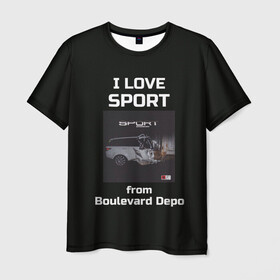 Мужская футболка 3D с принтом Sport  в Курске, 100% полиэфир | прямой крой, круглый вырез горловины, длина до линии бедер | boulevard depo | sport | бульвар | бульвар депо | депо | спорт