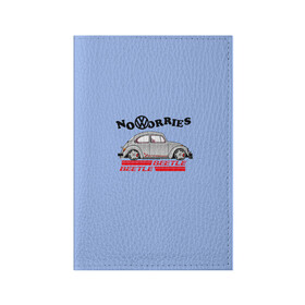 Обложка для паспорта матовая кожа с принтом Volkswagen Beetle в Курске, натуральная матовая кожа | размер 19,3 х 13,7 см; прозрачные пластиковые крепления | volkswagen beetle | авто | битл | гонки | жук | машина | фольц | фольцваген