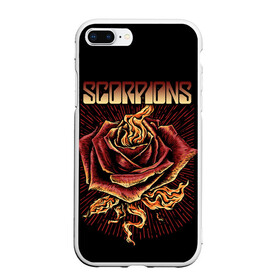 Чехол для iPhone 7Plus/8 Plus матовый с принтом Scorpions в Курске, Силикон | Область печати: задняя сторона чехла, без боковых панелей | Тематика изображения на принте: klaus meine | live in munich | return to forever | rock music | scorpions | you like | клаус майне | маттиас ябс | рудольф шенкер | скорпионз