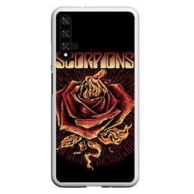 Чехол для Honor 20 с принтом Scorpions в Курске, Силикон | Область печати: задняя сторона чехла, без боковых панелей | klaus meine | live in munich | return to forever | rock music | scorpions | you like | клаус майне | маттиас ябс | рудольф шенкер | скорпионз