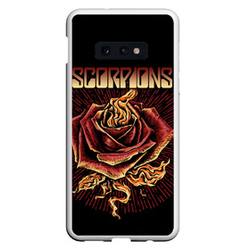 Чехол для Samsung S10E с принтом Scorpions в Курске, Силикон | Область печати: задняя сторона чехла, без боковых панелей | klaus meine | live in munich | return to forever | rock music | scorpions | you like | клаус майне | маттиас ябс | рудольф шенкер | скорпионз