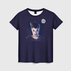 Женская футболка 3D с принтом Дима Билан в Курске, 100% полиэфир ( синтетическое хлопкоподобное полотно) | прямой крой, круглый вырез горловины, длина до линии бедер | актер | билан | дима | певец