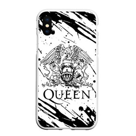 Чехол для iPhone XS Max матовый с принтом QUEEN в Курске, Силикон | Область печати: задняя сторона чехла, без боковых панелей | queen | британская рок группа | квин | куин | кьюин | мистер робот | музыка | рами малек | рок | рок музыка | фредди меркьюри