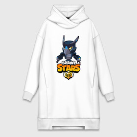 Платье-худи хлопок с принтом BRAWL STARS CROW BLACK в Курске,  |  | bibi | brawl stars | crow | leon | leon shark | max | mecha crow | mr.p | phoenix | sally leon | sprout | stars | unicorn | virus 8 bit | werewolf | биби | ворон | леон | оборотень | пингвин