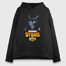 Женское худи Oversize хлопок с принтом BRAWL STARS CROW BLACK в Курске, френч-терри — 70% хлопок, 30% полиэстер. Мягкий теплый начес внутри —100% хлопок | боковые карманы, эластичные манжеты и нижняя кромка, капюшон на магнитной кнопке | bibi | brawl stars | crow | leon | leon shark | max | mecha crow | mr.p | phoenix | sally leon | sprout | stars | unicorn | virus 8 bit | werewolf | биби | ворон | леон | оборотень | пингвин