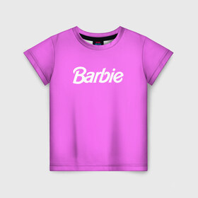 Детская футболка 3D с принтом Barbie в Курске, 100% гипоаллергенный полиэфир | прямой крой, круглый вырез горловины, длина до линии бедер, чуть спущенное плечо, ткань немного тянется | barbie | барби | кукла | кукла барби