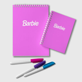 Блокнот с принтом Barbie в Курске, 100% бумага | 48 листов, плотность листов — 60 г/м2, плотность картонной обложки — 250 г/м2. Листы скреплены удобной пружинной спиралью. Цвет линий — светло-серый
 | barbie | барби | кукла | кукла барби