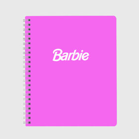 Тетрадь с принтом Barbie в Курске, 100% бумага | 48 листов, плотность листов — 60 г/м2, плотность картонной обложки — 250 г/м2. Листы скреплены сбоку удобной пружинной спиралью. Уголки страниц и обложки скругленные. Цвет линий — светло-серый
 | barbie | барби | кукла | кукла барби