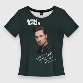 Женская футболка 3D Slim с принтом Дима Билан в Курске,  |  | актер | билан | дима | певец