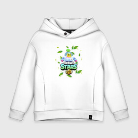 Детское худи Oversize хлопок с принтом Sprout Brawl Stars в Курске, френч-терри — 70% хлопок, 30% полиэстер. Мягкий теплый начес внутри —100% хлопок | боковые карманы, эластичные манжеты и нижняя кромка, капюшон на магнитной кнопке | brawl | brawl stars | sprout | бравл | бравл старс | росток | спраут | спраут brawl stars | спроут