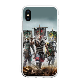 Чехол для iPhone XS Max матовый с принтом For Honor в Курске, Силикон | Область печати: задняя сторона чехла, без боковых панелей | for honor | hack and slash | викинг | за честь | игра | песнь войны | рыцарь | самурай