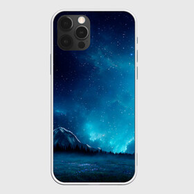 Чехол для iPhone 12 Pro Max с принтом Ночное поле в Курске, Силикон |  | Тематика изображения на принте: горы | звёздное небо | небо | ночь | облака | поле