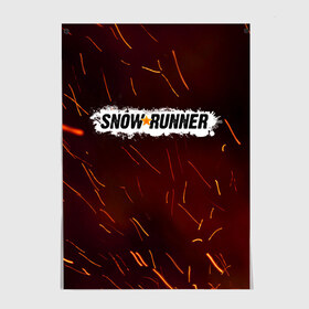 Постер с принтом SNOWRUNNER в Курске, 100% бумага
 | бумага, плотность 150 мг. Матовая, но за счет высокого коэффициента гладкости имеет небольшой блеск и дает на свету блики, но в отличии от глянцевой бумаги не покрыта лаком | snow runner | snowrunner | snowrunner игра | дальнобойщик. | сноу раннер | сноураннер