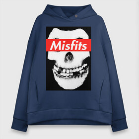 Женское худи Oversize хлопок с принтом Misfits в Курске, френч-терри — 70% хлопок, 30% полиэстер. Мягкий теплый начес внутри —100% хлопок | боковые карманы, эластичные манжеты и нижняя кромка, капюшон на магнитной кнопке | clash | cure | horror | horrorpunk | linkin park | misfits | punk | punkrock | ramones | король и шут | панкрок