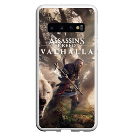 Чехол для Samsung Galaxy S10 с принтом Assassin’s Creed Valhalla в Курске, Силикон | Область печати: задняя сторона чехла, без боковых панелей | action | creed | eivor | rpg | ubisoft | valhalla | viking | vikings | англия | ассасин | ассасина | вальгалла | викинг | викинги | кредо | эйвор