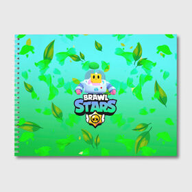 Альбом для рисования с принтом Sprout Brawl Stars в Курске, 100% бумага
 | матовая бумага, плотность 200 мг. | brawl | brawl stars | sprout | бравл | бравл старс | росток | спраут | спраут brawl stars | спроут