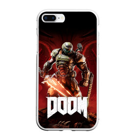 Чехол для iPhone 7Plus/8 Plus матовый с принтом Doom в Курске, Силикон | Область печати: задняя сторона чехла, без боковых панелей | Тематика изображения на принте: aerospace | corporation | doom | doomguy | eternal | mars | shooter | slayer | uac | union | дум | корпорация | марс | объединённая | палач | рока | солдат | шутер