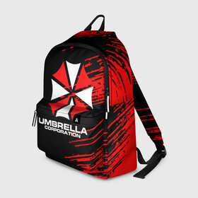 Рюкзак 3D с принтом Umbrella Corporation. в Курске, 100% полиэстер | лямки с регулируемой длиной, сверху петелька, чтобы рюкзак можно было повесить на вешалку. Основное отделение закрывается на молнию, как и внешний карман. Внутри два дополнительных кармана, один из которых закрывается на молнию. По бокам два дополнительных кармашка | Тематика изображения на принте: resident evil | umbrella corporation | амбрелла | амбрелла корпорейшн | вирус | вымышленная военная и фармацевтическая корпорация | игра | умбрелла