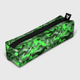 Пенал 3D с принтом CAMOUFLAGE GREEN в Курске, 100% полиэстер | плотная ткань, застежка на молнии | Тематика изображения на принте: camouflage | армия | военная форма | военный | вооружение | вооруженные силы | защита | защитный цвет | зеленый | камуфляж | маскировка | солдат | униформа | форма