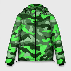 Мужская зимняя куртка 3D с принтом CAMOUFLAGE GREEN в Курске, верх — 100% полиэстер; подкладка — 100% полиэстер; утеплитель — 100% полиэстер | длина ниже бедра, свободный силуэт Оверсайз. Есть воротник-стойка, отстегивающийся капюшон и ветрозащитная планка. 

Боковые карманы с листочкой на кнопках и внутренний карман на молнии. | camouflage | армия | военная форма | военный | вооружение | вооруженные силы | защита | защитный цвет | зеленый | камуфляж | маскировка | солдат | униформа | форма