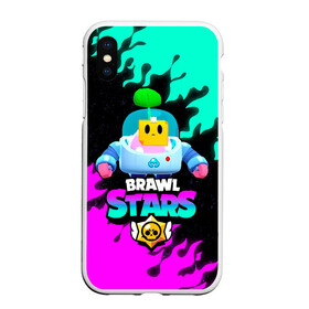 Чехол для iPhone XS Max матовый с принтом BRAWL STARS (SPROUT) [26] в Курске, Силикон | Область печати: задняя сторона чехла, без боковых панелей | 8 bit | android | brawl | brawl stars | clash | clash royale | game | leon | royale | sprout | stars | андроид | игра | кольт | леон | мобильные игры | спраут