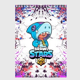 Скетчбук с принтом Brawl Stars Leon Shark в Курске, 100% бумага
 | 48 листов, плотность листов — 100 г/м2, плотность картонной обложки — 250 г/м2. Листы скреплены сверху удобной пружинной спиралью | brawl | brawl leon shark | brawl stars | brawl stars leon | leon | leon green | leon sally | leon shark | бравл | бравл старс | леон