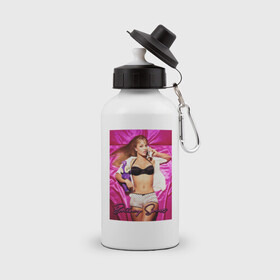 Бутылка спортивная с принтом Britney Spears в Курске, металл | емкость — 500 мл, в комплекте две пластиковые крышки и карабин для крепления | britney | britneyspears | icon | jean | pop | princess | spears | usa | бритни | бритниспирс | джин | поп | работа | спирс | сша