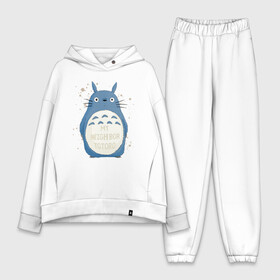 Женский костюм хлопок Oversize с принтом My Neighbor Totoro синий заяц в Курске,  |  | totoro | аниме | мой сосед тоторо | мультфильм | тоторо | фэнтези | хаяо миядзаки