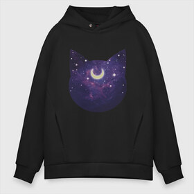 Мужское худи Oversize хлопок с принтом Space Cat в Курске, френч-терри — 70% хлопок, 30% полиэстер. Мягкий теплый начес внутри —100% хлопок | боковые карманы, эластичные манжеты и нижняя кромка, капюшон на магнитной кнопке | animal | cat | cute | kitty | meow | space | друг | животные | киска | китти | космонавт | космос | кот | котенок | котик | кошечка | кошка | лев | леопард | милый | мур | мяу | ночь | пантера | питомец | рысь | тигр | улыбка