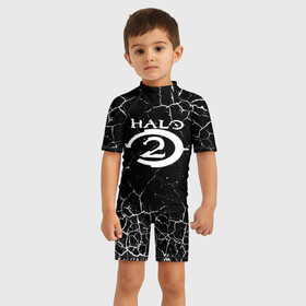 Детский купальный костюм 3D с принтом HALO 2: ANNIVERSARY. в Курске, Полиэстер 85%, Спандекс 15% | застежка на молнии на спине | game | halo | halo 2 | halo 2: anniversary | игра | ремейк halo | ремейк halo 2 | хало | хало 2 | хало 2 анниверсари