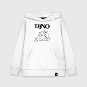 Детская толстовка хлопок с принтом DINO в Курске, 100% хлопок | Круглый горловой вырез, эластичные манжеты, пояс, капюшен | Тематика изображения на принте: bamm bamm rubble | barney rubble | bedrock | betty rubble | dino | flintstones | fred flintstone | hoppy | pebbles | stone age | vdgerir | wilma | флинстоун | флинтстоун