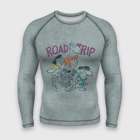 Мужской рашгард 3D с принтом ROAD TRIP в Курске,  |  | bamm bamm rubble | barney rubble | bedrock | betty rubble | dino | flintstones | fred flintstone | hoppy | pebbles | stone age | vdgerir | wilma | флинстоун | флинтстоун