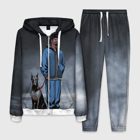 Мужской костюм 3D с принтом Snoop Dogg в Курске, 100% полиэстер | Манжеты и пояс оформлены тканевой резинкой, двухслойный капюшон со шнурком для регулировки, карманы спереди | 