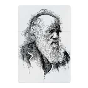 Магнитный плакат 2Х3 с принтом Чарльз Дарвин в Курске, Полимерный материал с магнитным слоем | 6 деталей размером 9*9 см | арт | знаменитости | портрет | ученый | чарльз дарвин