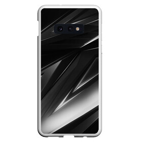 Чехол для Samsung S10E с принтом GEOMETRY STRIPES BLACK & WHITE в Курске, Силикон | Область печати: задняя сторона чехла, без боковых панелей | Тематика изображения на принте: abstraction | geometry | hexagon | stripes | text | texture | абстракция | геометрия | красный | линии | неон | неоновый | полосы | соты | текстура | фигуры | черный